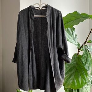 Black Crane “shacket”, one size, sage green